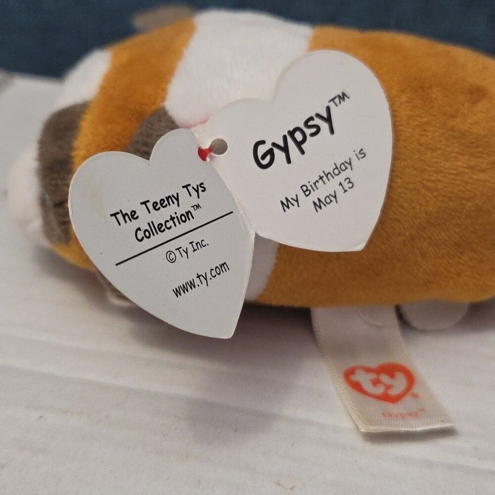 Ty Teenie Tys Gypsy St Bernard Dog Stackable Plush Blue Glitter Eyes MWMT 42205 - Picture 8 of 16
